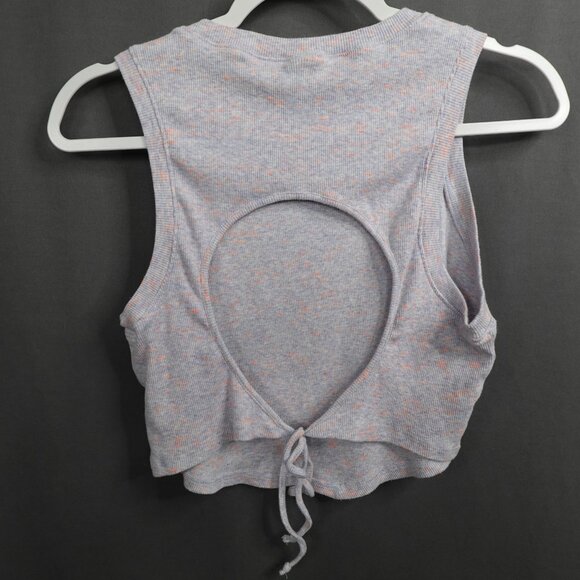 Wild Fable Womens Tank Top Large Blue Muscle Crop Open Back Clean Girl Basic - Picture 3 of 10